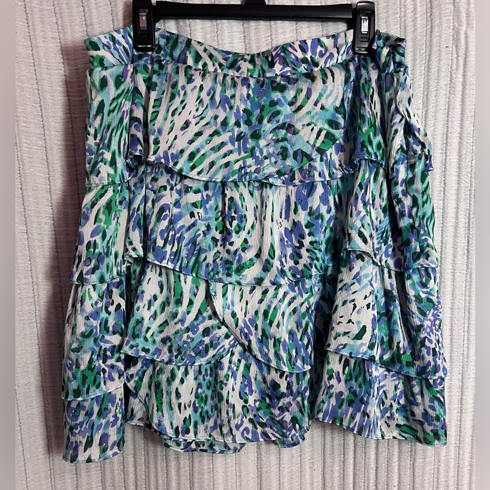 Vintage New York & Company Multicolor Patterned Skirt
